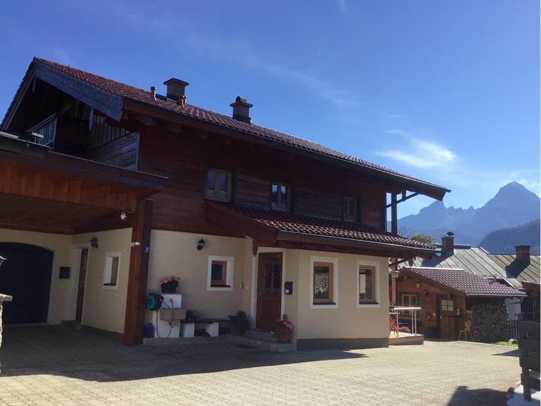 Ferienwohnung Lederhose Bischofswiesen Exteriör bild